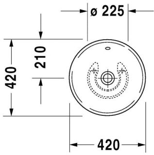 Раковина Duravit Bacino  0325420000 белая 42 см